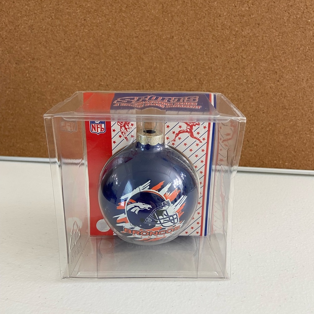 EUC NFL Denver Broncos Christmas‎ tree ornament decoration home decor holiday